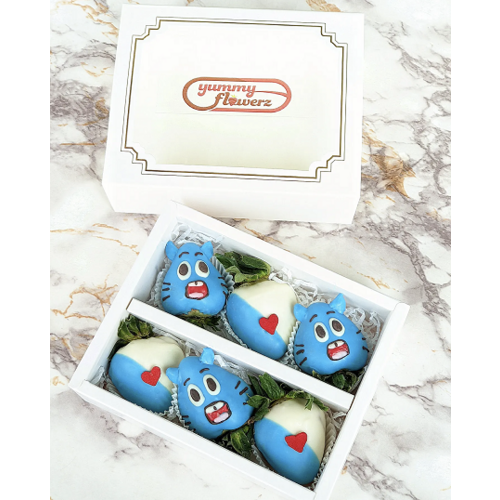 6pcs Gumball x Blue Chocolate Strawberries Gift Box